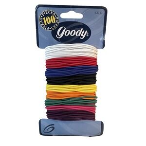 Vtg Goody 12313 Classic Thin Elastic Hair Ties 100 Count Assorted Color 1999 90s